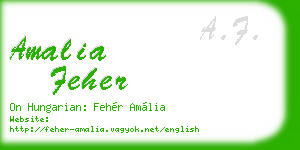 amalia feher business card